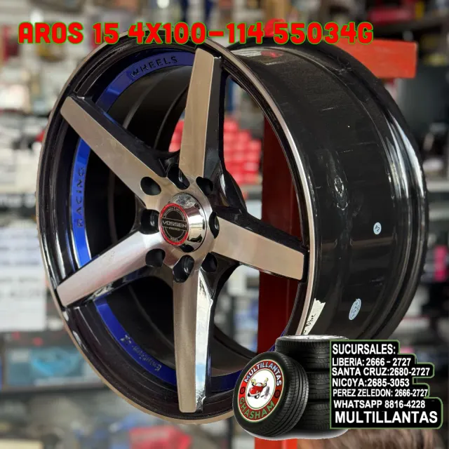 AROS 15X7 4X100-114 ET30 MB-BL 55034G