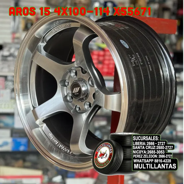 AROS 15X8 4X100-114 ET20 HB X55671I
