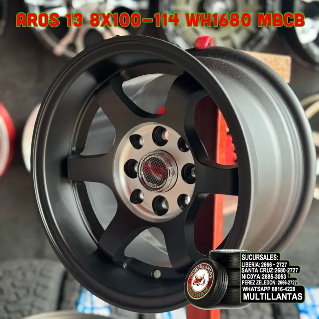 AROS 13X7 8X100-114 ET0 MB WH1680